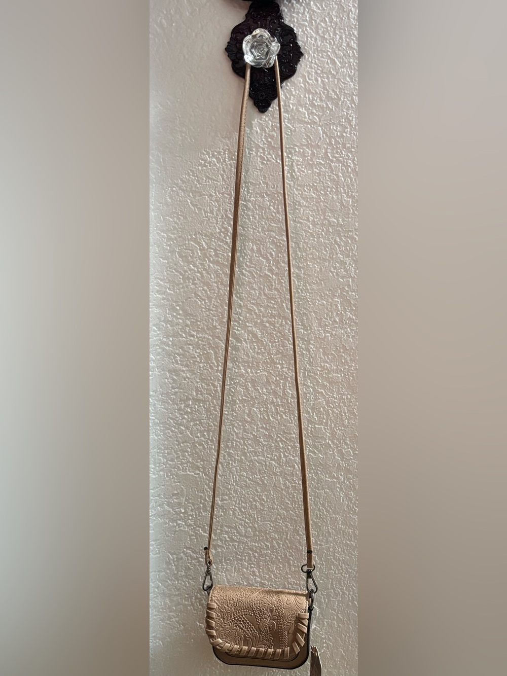 Sam & Hadley Embossed Floral Mini Crossbody Bag - Picture 8 of 8